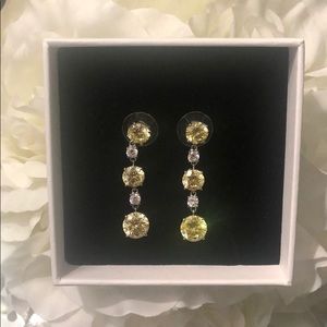 Drop Yellow Earrings